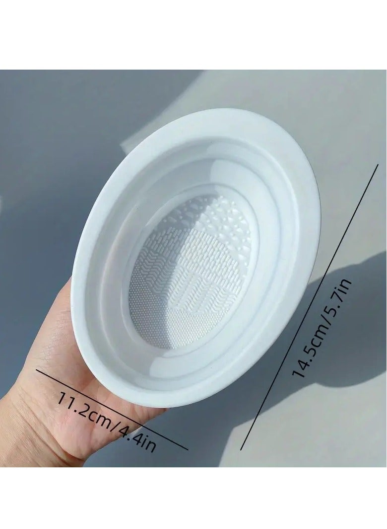 Portable Silicone Makeup Brush Cleaning Mat Easy to Clean and Concenient to Use - Blue