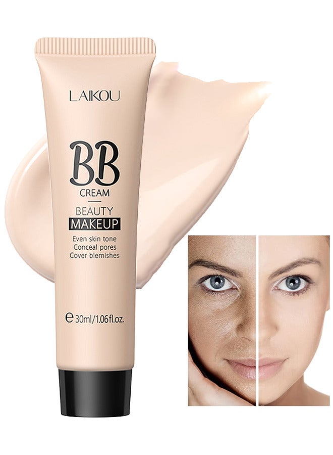 Hydrating BB Cream, Classic Perfecting All-In-1 BB Cream, Full-Coverage Foundation And Concealer, Color Correcting Cream, Naturally Brighten Skin Tone, Evens Skin Tone, lvory
