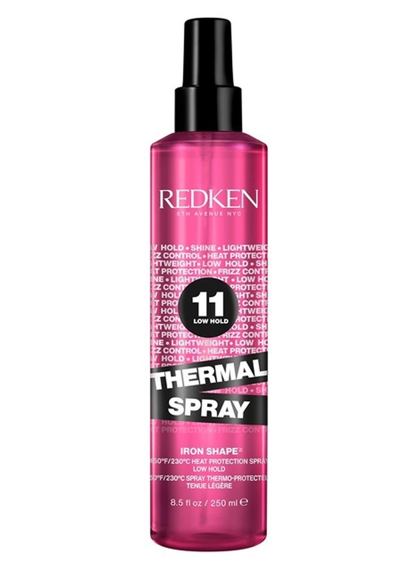 Redken Thermal Spray 11 Low Hold | Thermal Smoothing Holding Spray | For All Hair Types | Provides a Smooth, Silky & Frizz-Free Blow-Dry Finish | Mild Control | Protects Against Heat Damage | 8.5 Oz