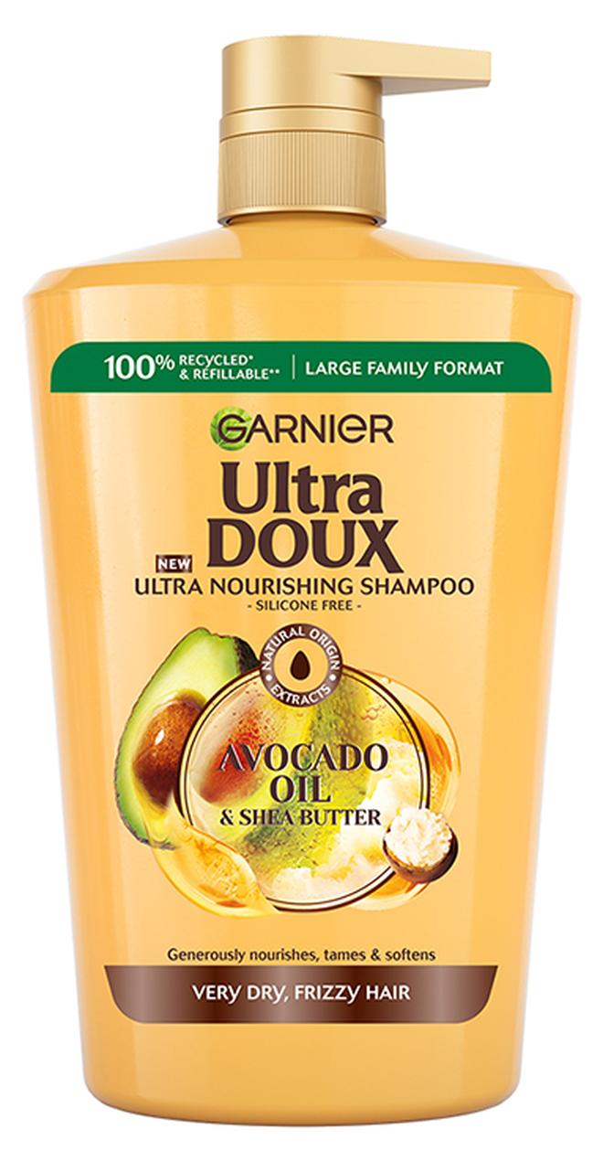 Ultra Doux Avocado Oil And Shea Butter Nourishing Shampoo For Frizzy or Dry Hair, 1000 ml Packaging may vary