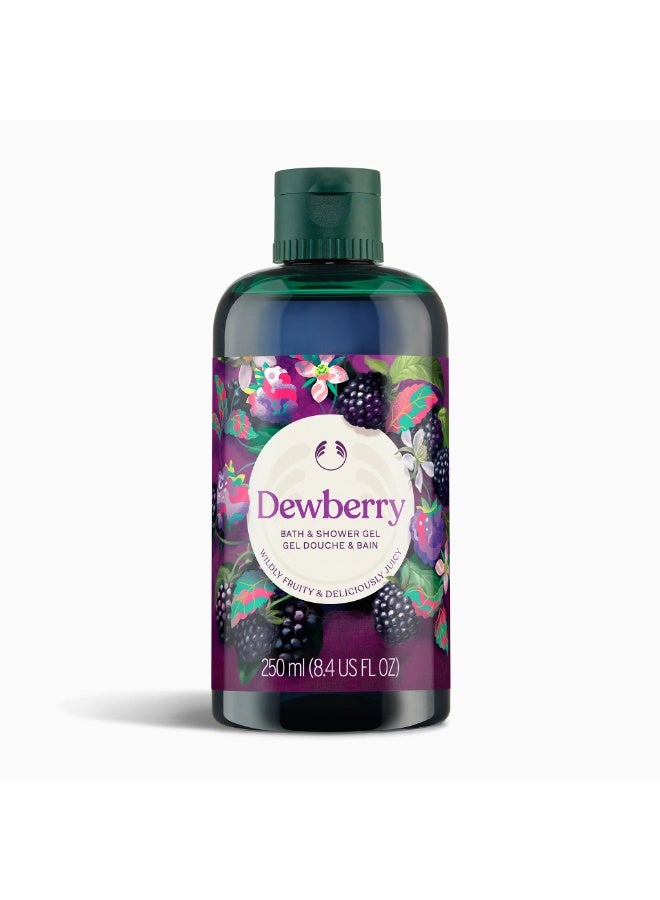 The Body Shop Dewberry Shower Gel 250ml – Fruity Cleansing for Sensitive Skin, Dewberry Extract, Soap-Free Wash for Skin Irritation Relief 250ml