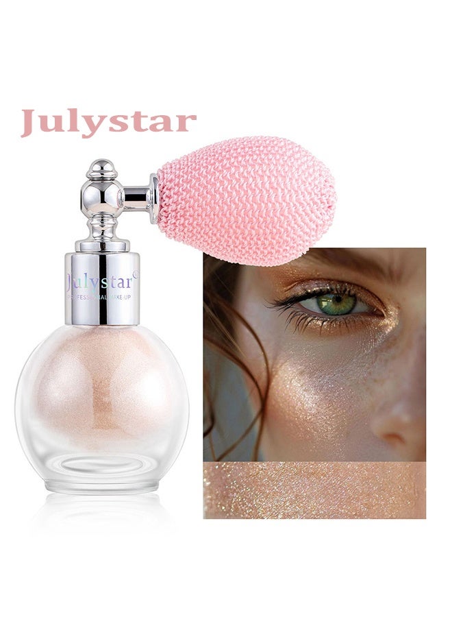 Fairy Highlight Body Spray 02, Facial Contouring Fine Shimmering Liquid Highlighter, Long-Lasting Sweatproof Stage Makeup Glitter Highlighter Powder Body Spray - 3.5G