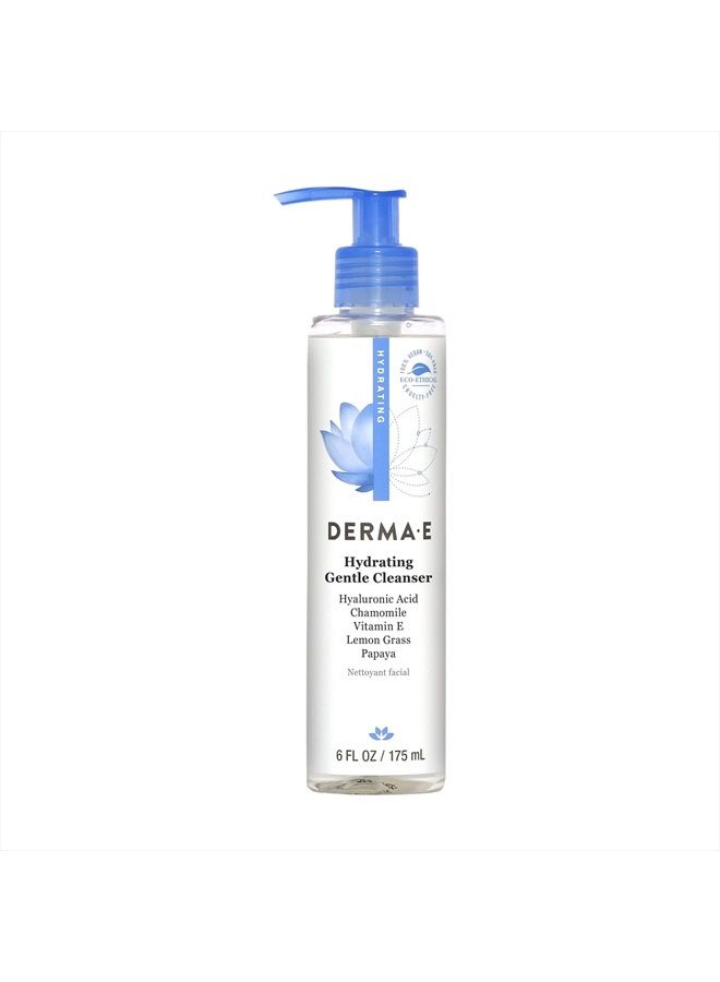 Hydrating Gentle Cleanser with Hyaluronic Acid – Moisturizing Facial Cleanser Tones, Moisturizes & Improves Skin Texture – Gently Exfoliating Papaya Face Wash, 6 fl oz