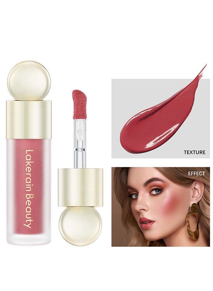 Velvet Liquid Blush Natural Matte Finish Looking Dewy Cheek Tint Soft Cream Face Blush Stick Lightweight Long-Wearing Perfect Blending Liquid Blush Makeup for Cheeks 7.5ml No.05