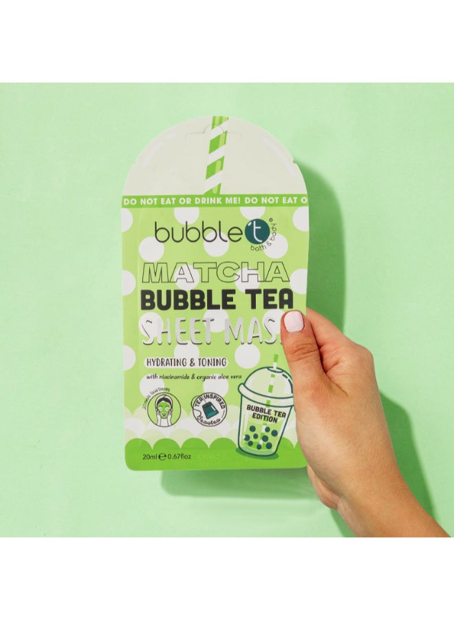 Purifying Matcha Face Sheet Mask with Aloe Vera & Niacinamide - Detoxifies & Balances Oily Skin, Minimizes the Appearance of Pores (20 ml) - image 2