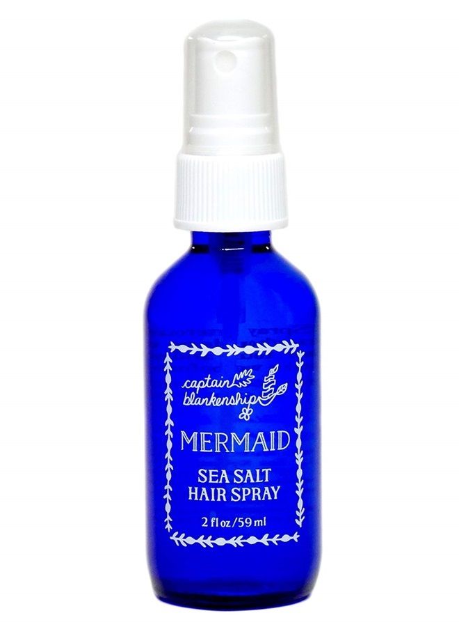Captain Blankenship Mermaid Sea Salt Hair Spray, All Hair Types, Texturizing and Volumizing, Organic, Paraben Free, 2 Ounce Spray Bottle, 1 Count
