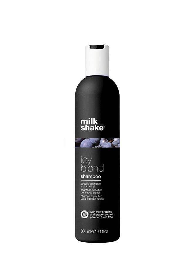 Icy Blond Shampoo – Black Pigment Anti-Yellow Shampoo for Very Light Blonde & Platinum Hair – SLES & Paraben Free with Grapeseed Oil & Integrity 41 for Ash Tones, Shine & Color Protection, 300ml