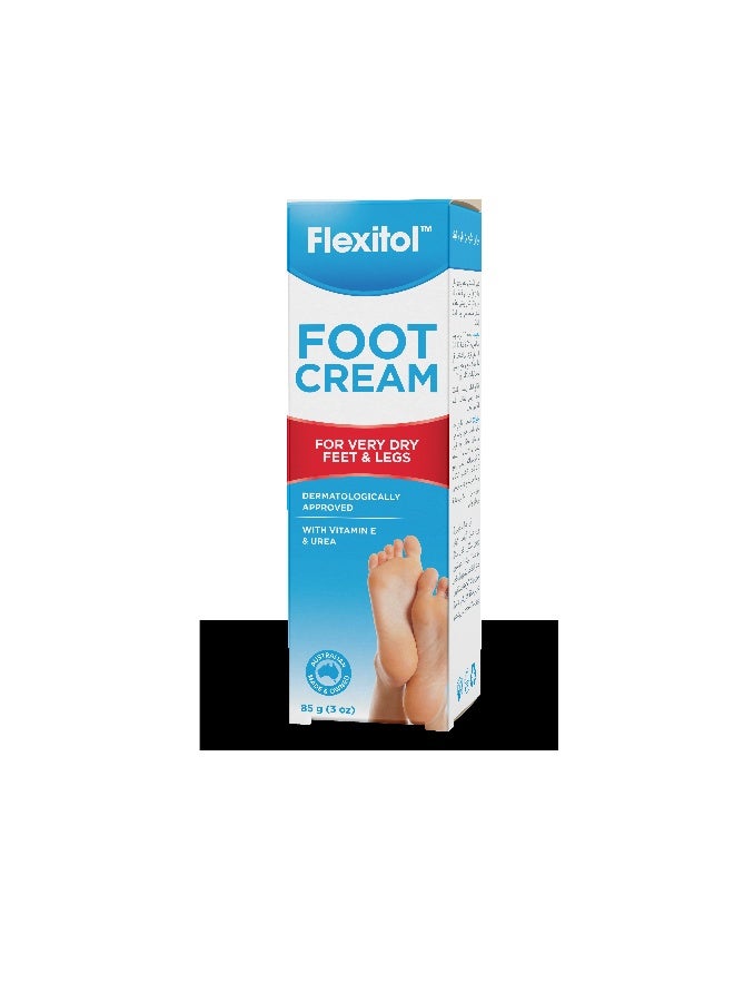 Flexitol Foot Cream for Dry Feet & Rough Skin Hydration, Daily Foot Care Moisturizer – 85g