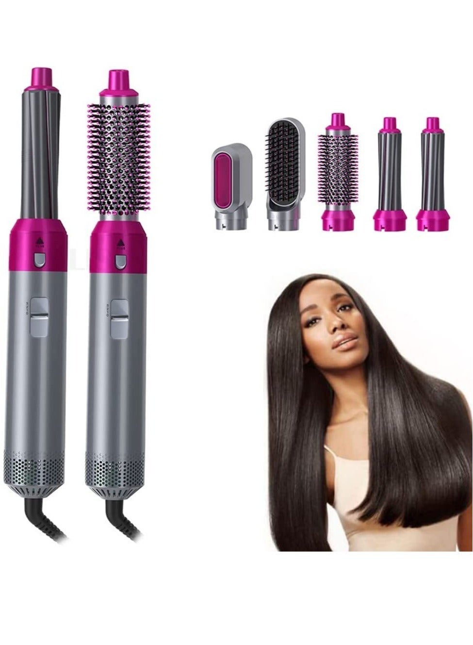 Hair Dryer Brush 5 In 1 Hair Blower Brush Hot Air Styler Comb One Step Hairdryer Electric Blowing Hair Dryer Auto Curling Iron
