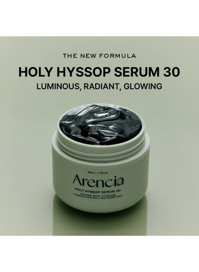 Glow Hyssop Overnight Face Mask Serum - hydrating & Anti-Aging Serum for younger looking Korean Glass Skin, 30% Vitamin A, C, E, 10% Niacinamide, Peptide - image 2