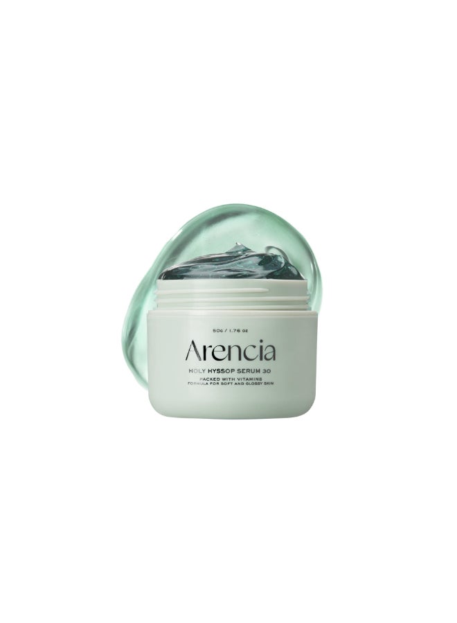 Glow Hyssop Overnight Face Mask Serum - hydrating & Anti-Aging Serum for younger looking Korean Glass Skin, 30% Vitamin A, C, E, 10% Niacinamide, Peptide