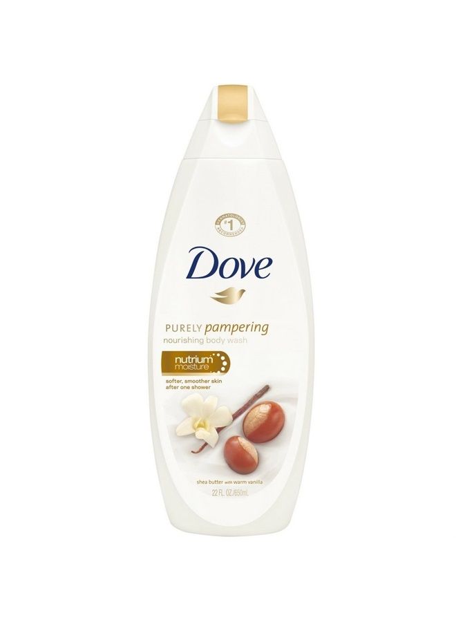 Purely Pampering Nourishing Body Wash, Nutrium Moisture, Shea Butter with Warm Vanilla 22 oz (Pack of 6)