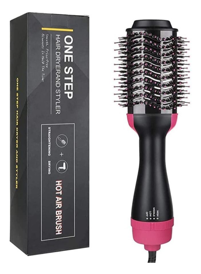 Hair Dryer Brush and Hot Air Brush, Bvser Air Hair Brush 3 in 1 One Step Hair Dryer and Styler Volumizer for Rotating Straightening, Curling, Salon Negative Ion Ceramic Blow Dryer Brush