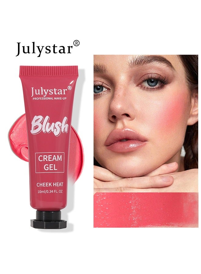 Blush Cream Gel-Lightweight Breathable Natural Refreshing Long Lasting Waterproof Cheek Blush to Brighten and Enhance Facial Complexion #05