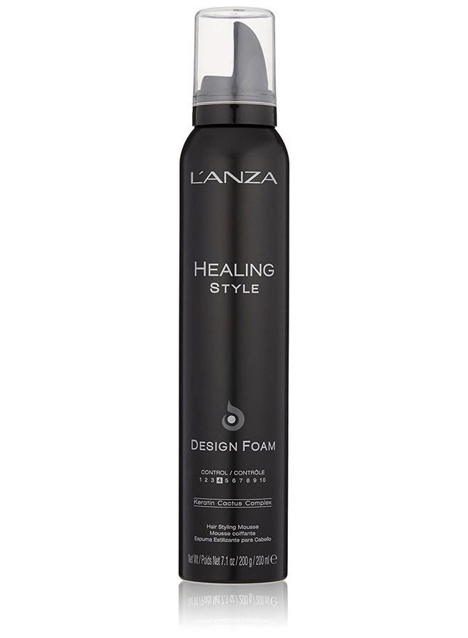 Healing Style Design Foam with Low Hold Effect, Boosts Shine and Adds Body, With UV and Heat Protection to Prevent Sun and Styling Damage (7.1 Fl Oz)