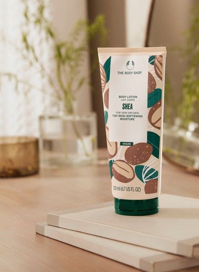 Shea Body Lotion – Creamy, Deeply Nourishing Moisturiser with Fair Trade Shea Butter | Softens Very Dry Skin, Provides 72hr Hydration | Non-Sticky, Non-Greasy, Vegan | Healthy-Looking Glow, Nutty Scent | Dermatologically Tested, 93% Natural Origin Ingredients | 200ml - image 3