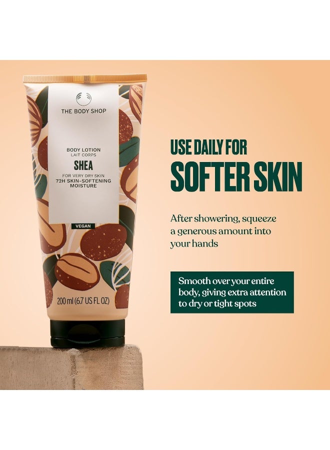 Shea Body Lotion – Creamy, Deeply Nourishing Moisturiser with Fair Trade Shea Butter | Softens Very Dry Skin, Provides 72hr Hydration | Non-Sticky, Non-Greasy, Vegan | Healthy-Looking Glow, Nutty Scent | Dermatologically Tested, 93% Natural Origin Ingredients | 200ml - image 8