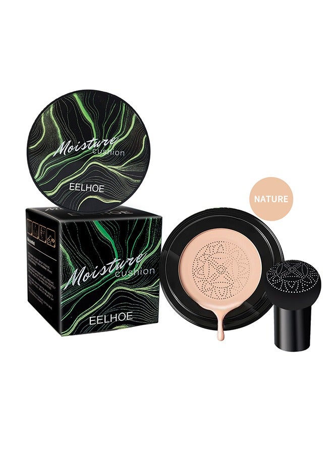 Mushroom Head Air Cushion BB Cream,Facial Concealer,Brightening And Moisturizing Natural Nude Makeup Foundation (Natural Color)