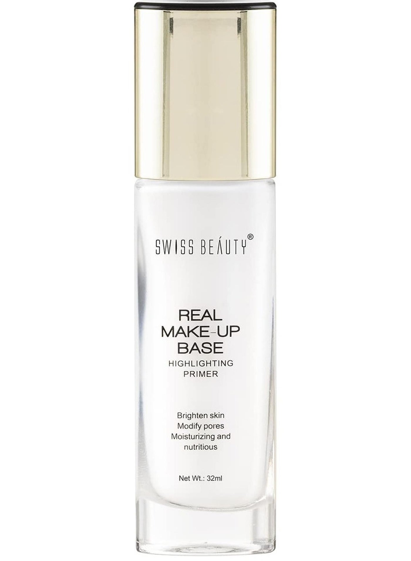 Swiss Beauty Real Makeup Base Highlighting Primer Skin Hydrating Poreless Primer With Natural Glow Finish For Face Makeup Shade  Natural Tint 32Ml