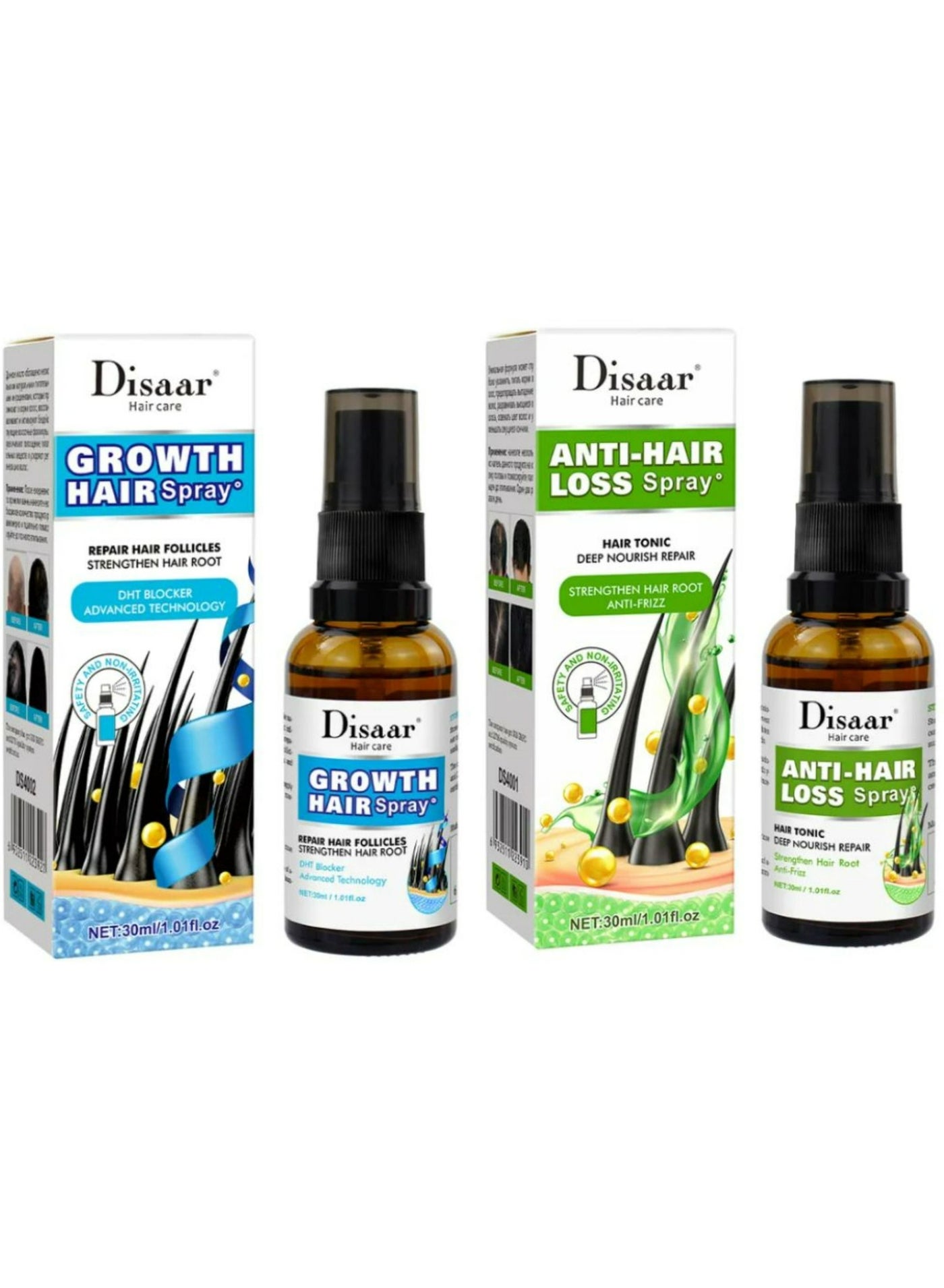 Growth Hair Spray30 ml +Anti-Hair Loss Spray 30 ml
