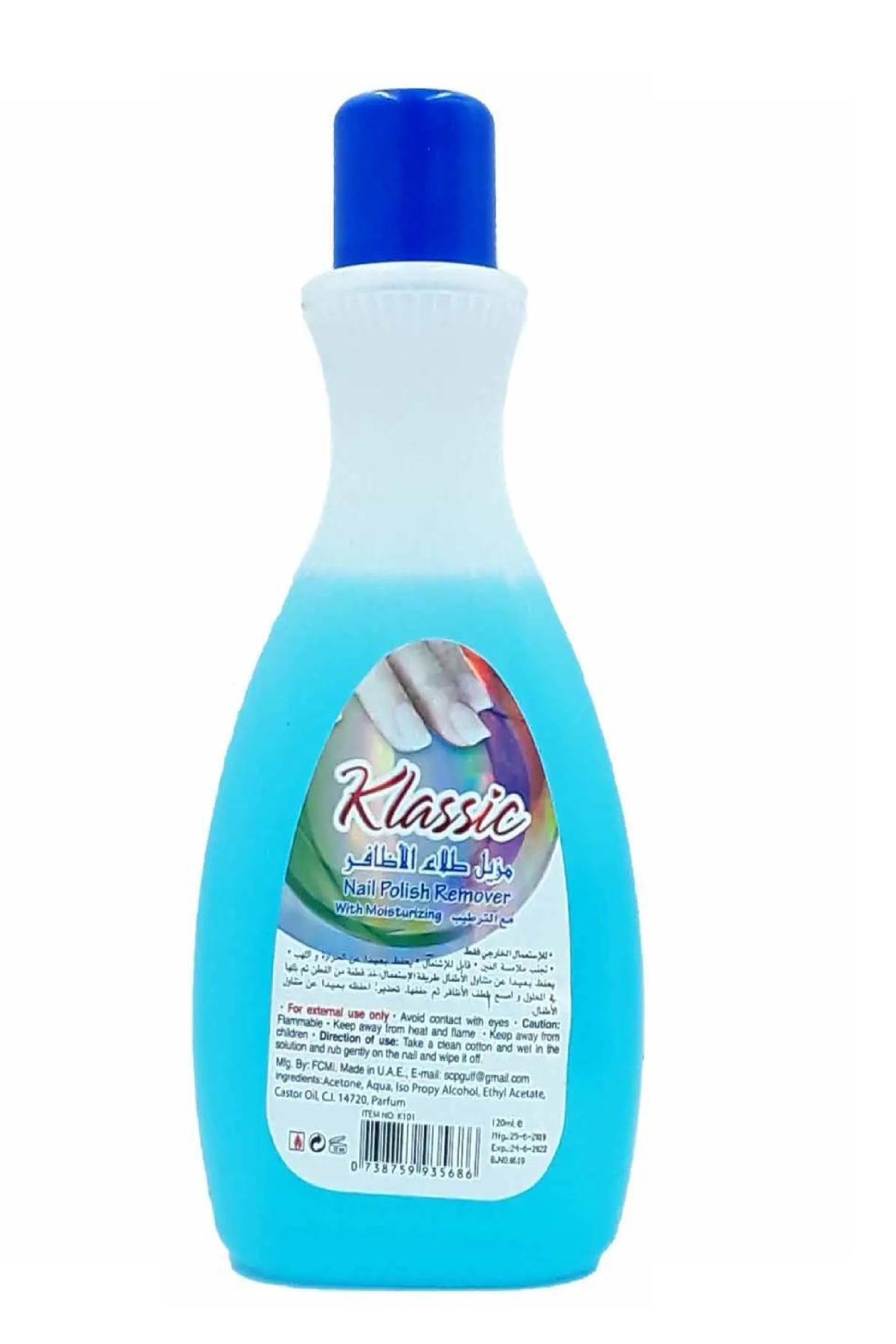 KLASSIC NAIL POLISH REMOVER COLOURD MIX 120ML