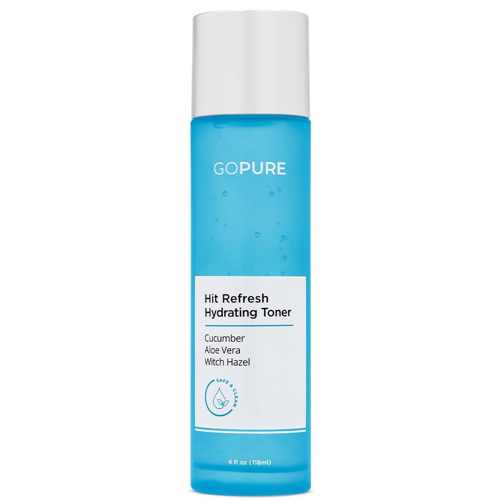 goPure Hit Refresh Hydrating Toner â€“ Routine Prep Step, Visibly hydrates, Supports a Balanced pH, visibly clarifies pores, removes Excess Oil & impurities, Great for All Skin Types