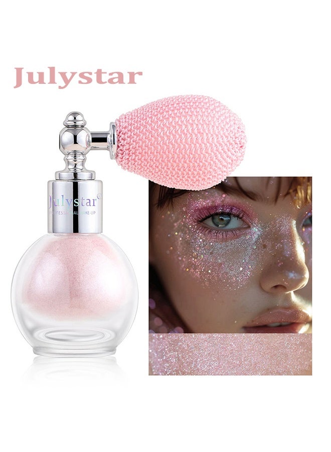 Fairy Highlight Body Spray 03, Facial Contouring Fine Shimmering Liquid Highlighter, Long-Lasting Sweatproof Stage Makeup Glitter Highlighter Powder Body Spray - 3.5G