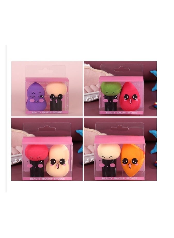 Latex Free Super Soft Beauty Sponge Foundation Blender Mushroom Makeup Sponge Cosmetic Powder Puff Sponge （2PCS/Pack)