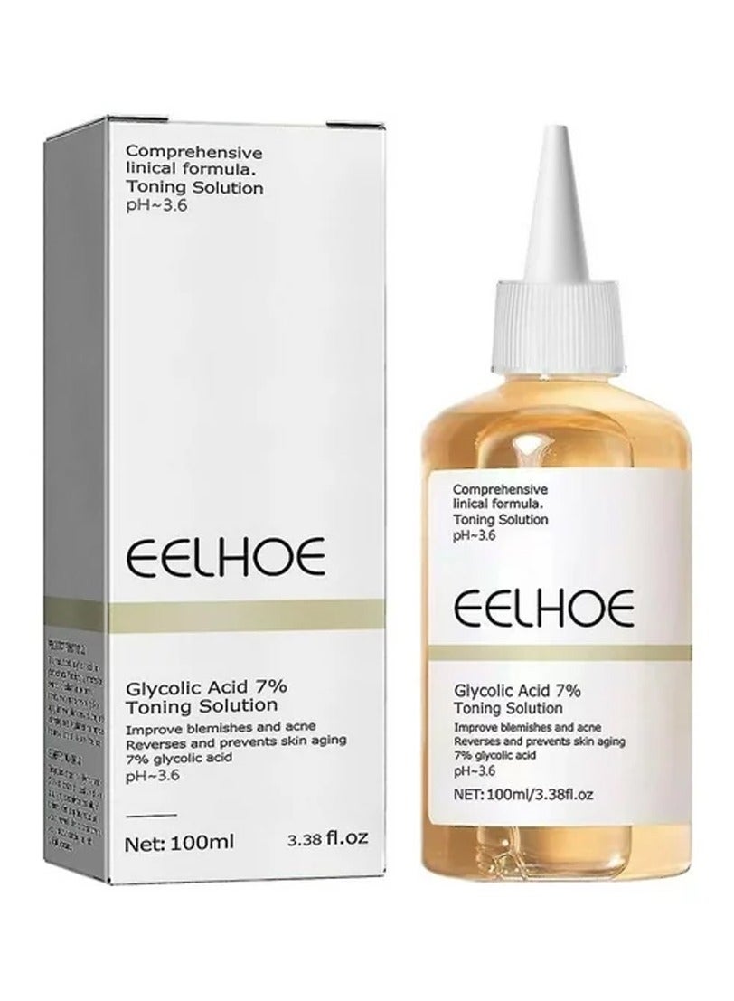 7 Glycolic Acid Toning Solution, Glycolic Acid Toner 7 Glycolic Acid Serums, Hydrating Toner for Face, Moisturize & Strengthen Skin, for Lifting, Firming, Brightening