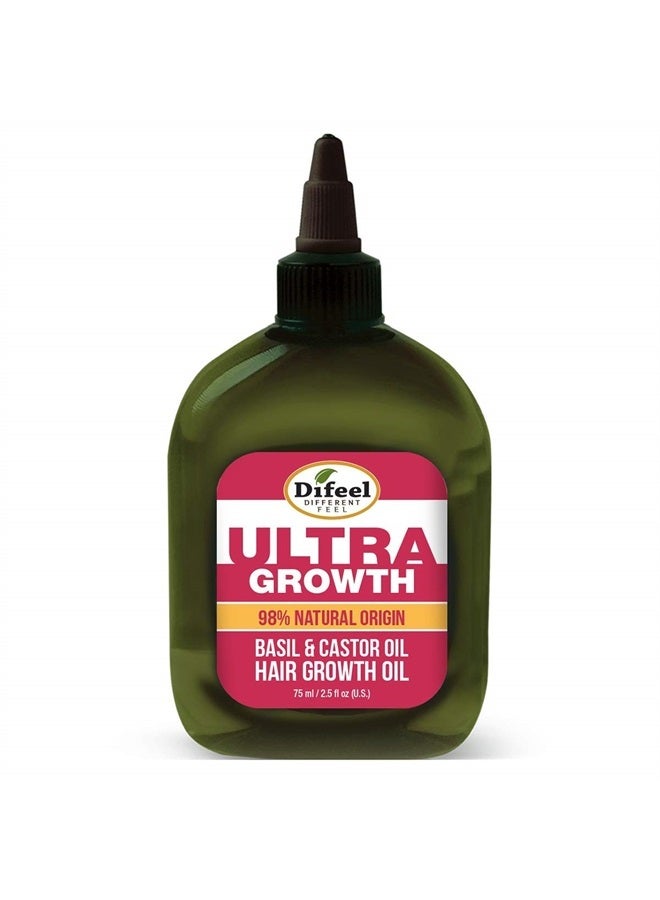Ultra Hair Growth Oil Infused with Basil and Castor Oil 2.5 ounce
