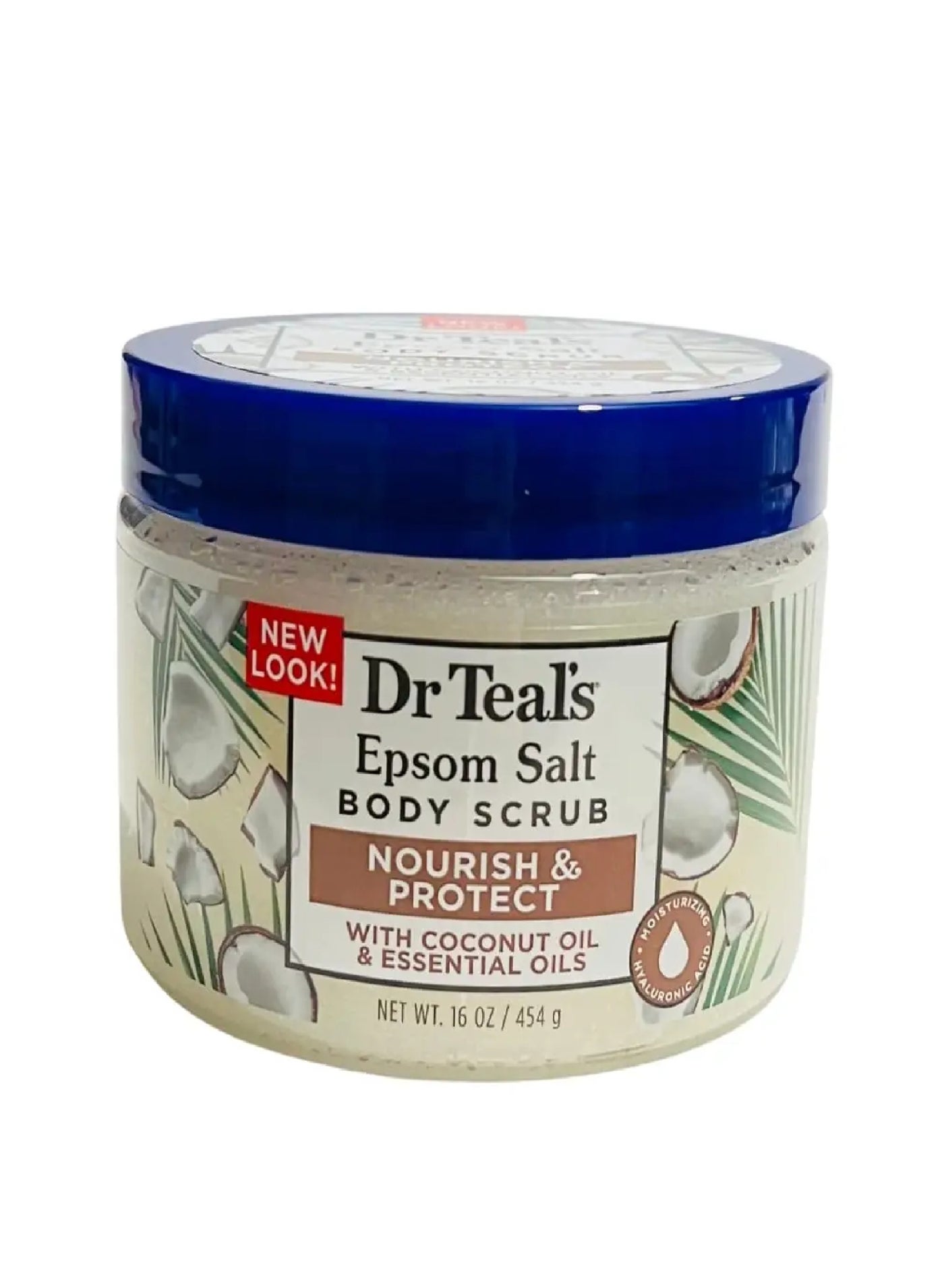 DR.TEALS EPSOM SALT BODY SCRUB NOURISH&PROTECT COCONUT&ESSENTIAL OILS 454G