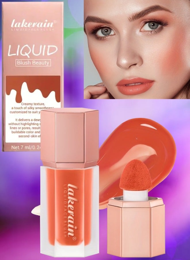 Liquid Face Blush for Cheeks Eyeshadow and Lipstick Long Wearing Moisturizing Blusher Liquid Matte Finish Blusher for Multiuse Long Lasting Face Beauty Makeup Liquid Tinted Blush 04
