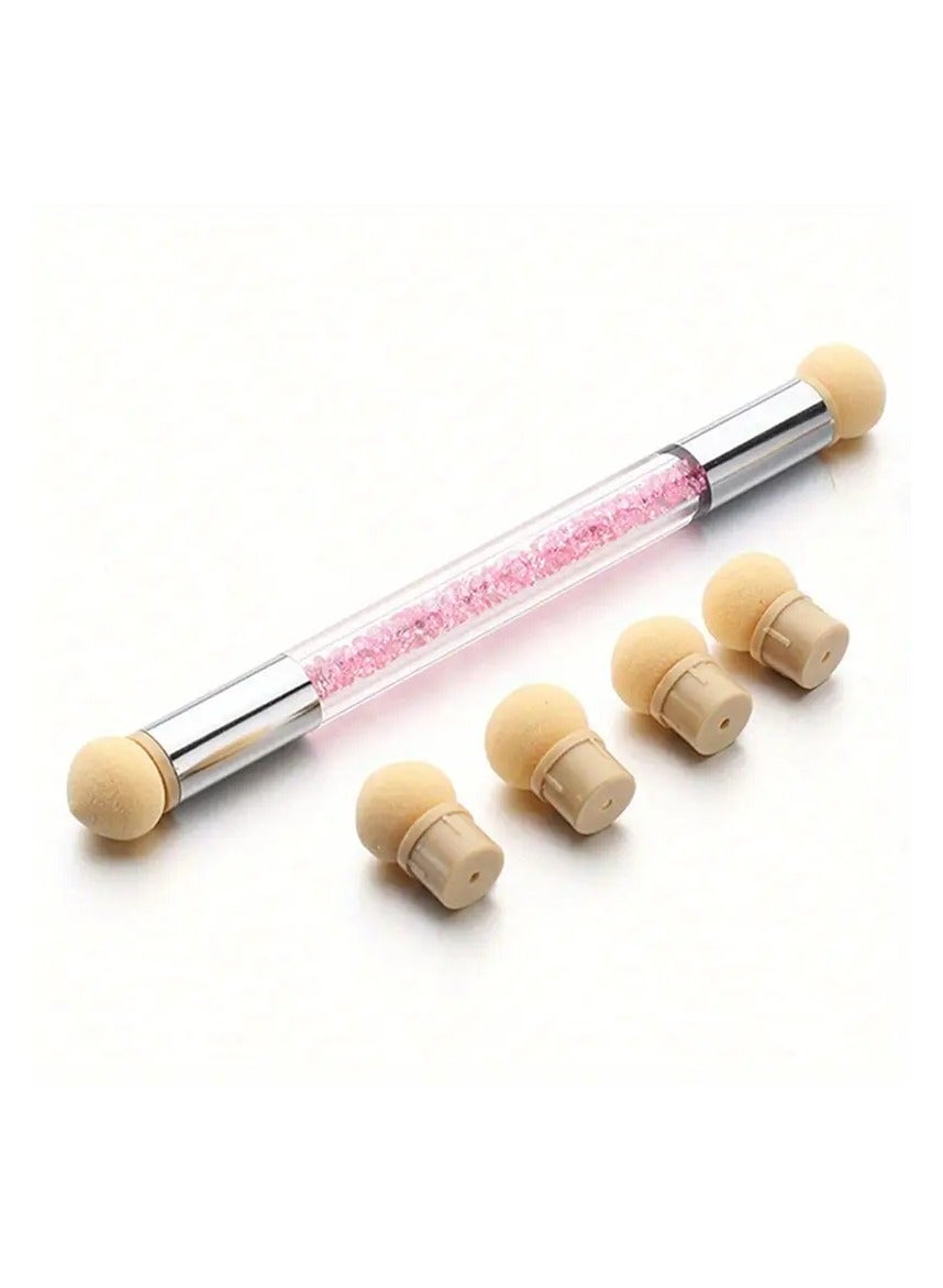 4-Headed Dual-ended Nail Art Pen - Seamless Gradient Effects, Washable & Reusable DIY Kit for Polish & Gel, Perfect for Artistic Beginners & Pros