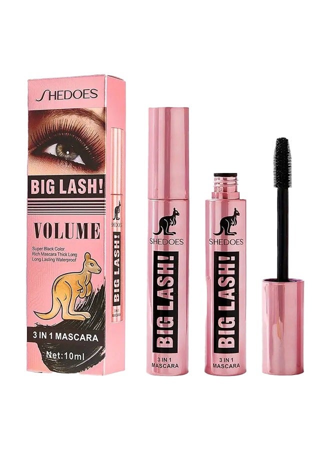 Waterproof Mascara Thick Lengthening Curling Long Lasting Big Eye Makeup 4D Mascara