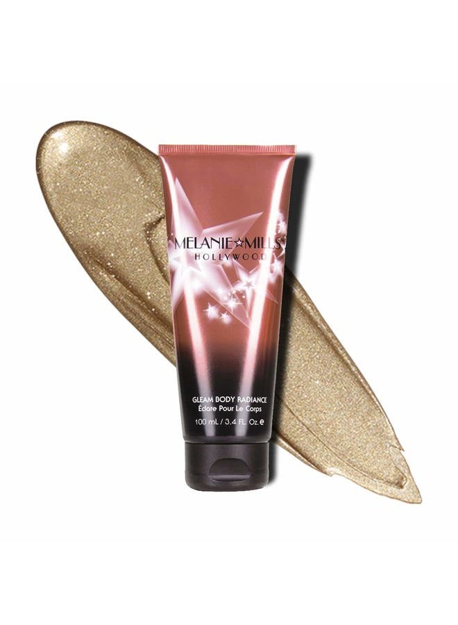 Gleam Body Radiance All In One Makeup, Moisturizer & Glow For Face & Body - Disco Gold, 3.4 fl.oz.