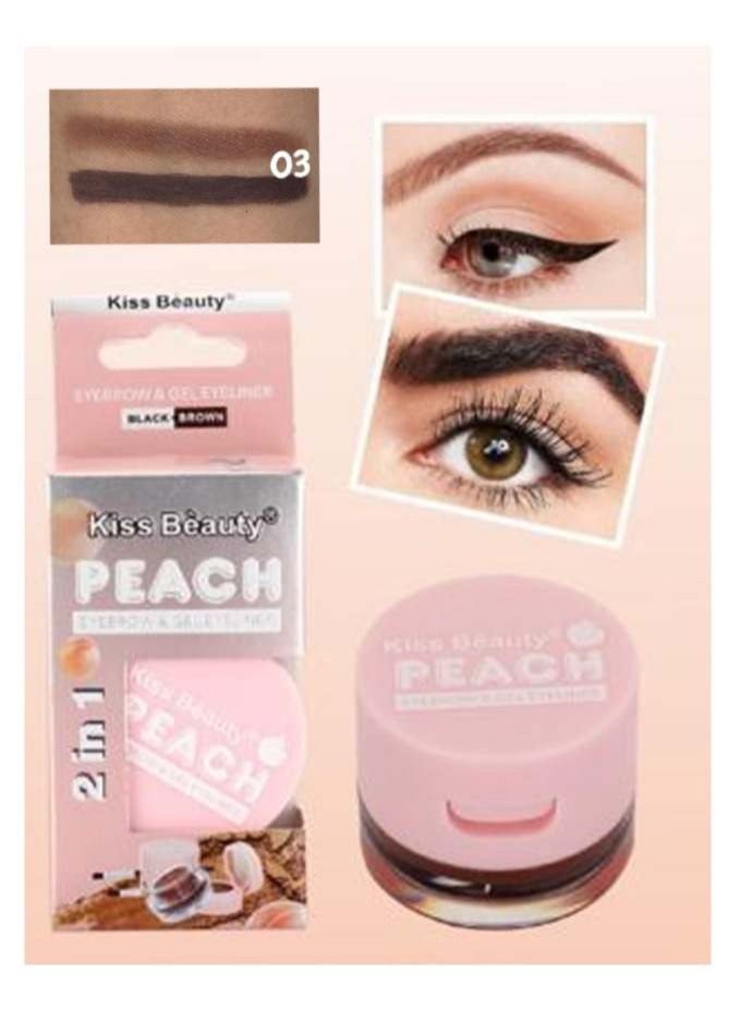 2 in 1 Eyebrow Powder & Gel eyeliner All-in-One Brow Powder & Gel Eyeliner – Easy-to-Use, Travel-Friendly for Natural & Bold Looks