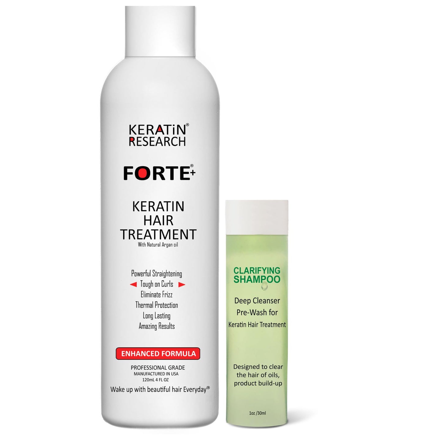 Keratin Forte Brazilian Keratin Hair Blowout Treatment Extra Strength Forte Keratina Para Alisar El Pelo (120ML KIT)