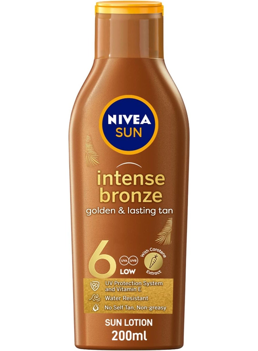 NIVEA SUN Tanning Lotion, Carotenne, Vitamine E, SPF 6, 200ml