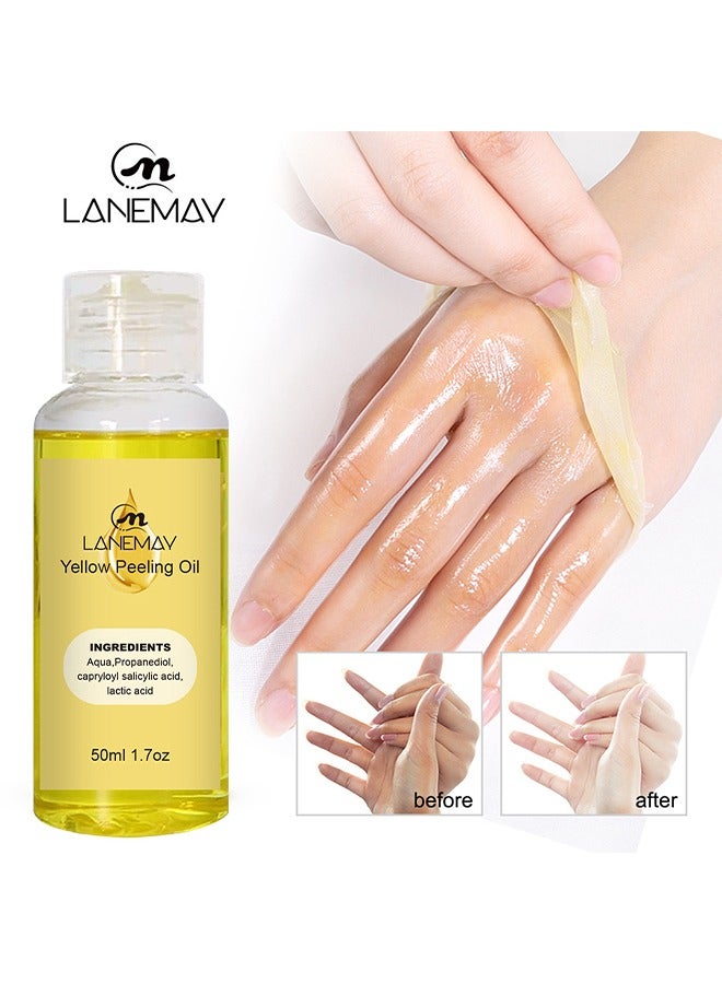 Yellow Peeling Oil,Brightening Exfoliating Oil Deep Cleansing Exfoliating Dead Skin Lightening Spots Brightening Skin Care Oil,Super Strength Exfoliating Dark Skin for Body