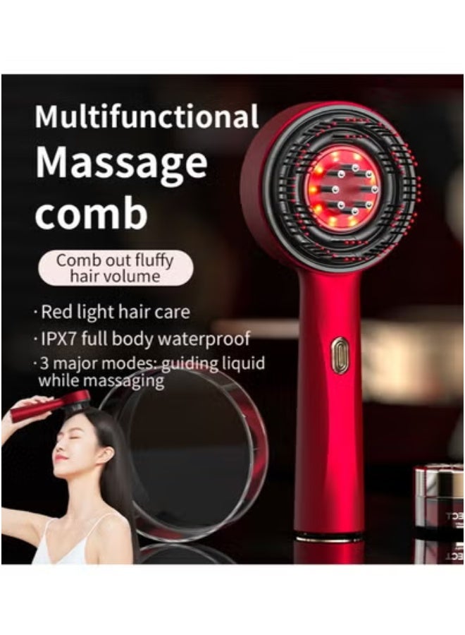 Scalp Massage Brush with Built-In Oil Applicator | Cordless Electric Hair Massager Comb for Hair Growth, Stress Relief, and Deep Head Relaxation – Portable Rechargeable Scalp Stimulator with Soft Silicone Bristles – Ideal for Men and Women