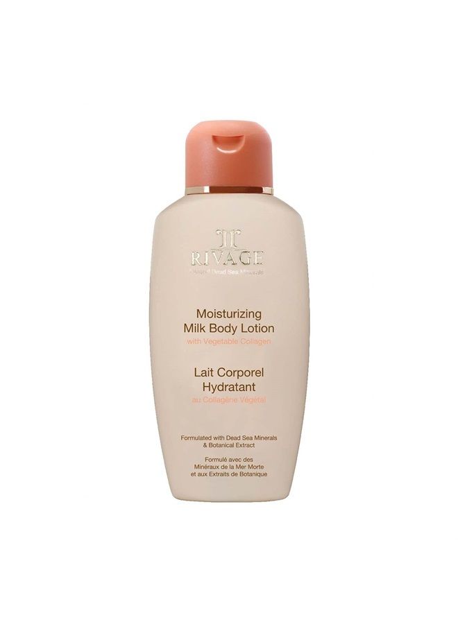 RIVAGE NATURAL DEAD SEA MINERALS Moisturizing Milk Body Lotion 200ML formulated with DEAD SEA MINERALS and VEGTABLE COLLAGEN VEGAN FRIENDLY, NO ANIMAL TESTING, NO HARSH CHEMICALS