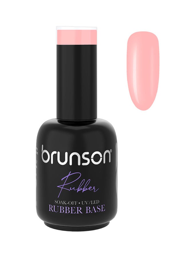 Rubber Base Gel Nail Polish Long Lasting Gel Polish Base for Chip-Free Shine Strengthens French Manicure Pedicure Rubber Base Coat UV/LED Rubber Gel Soak Off Nail Art Hard Gel Polish 18ml  BRB46