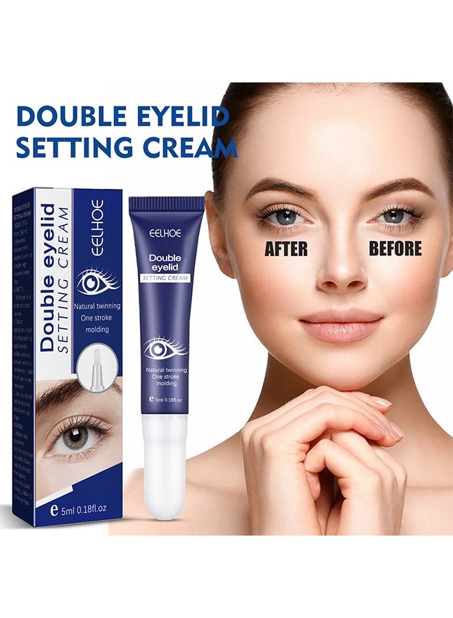 Double Eyelid Setting Cream, Waterproof Double-fold Eyelids Cream  Long Lasting Invisible 5ml