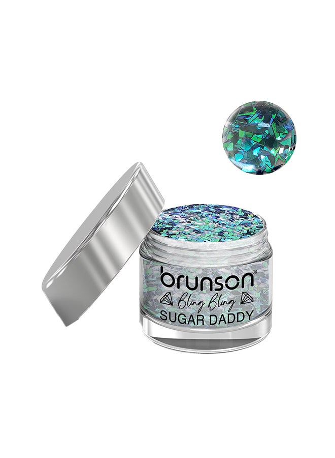 Acrylic Nail Powder DIP And Buff System, Sugar Daddy Glittered 30ml BABS07