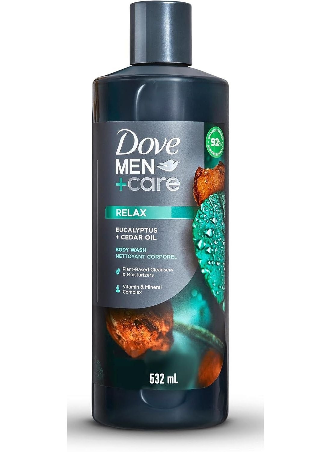 +Care Body Wash Relax Eucalyptus And Cedar Oil Contains Vitamin & Mineral Complex 532 ML