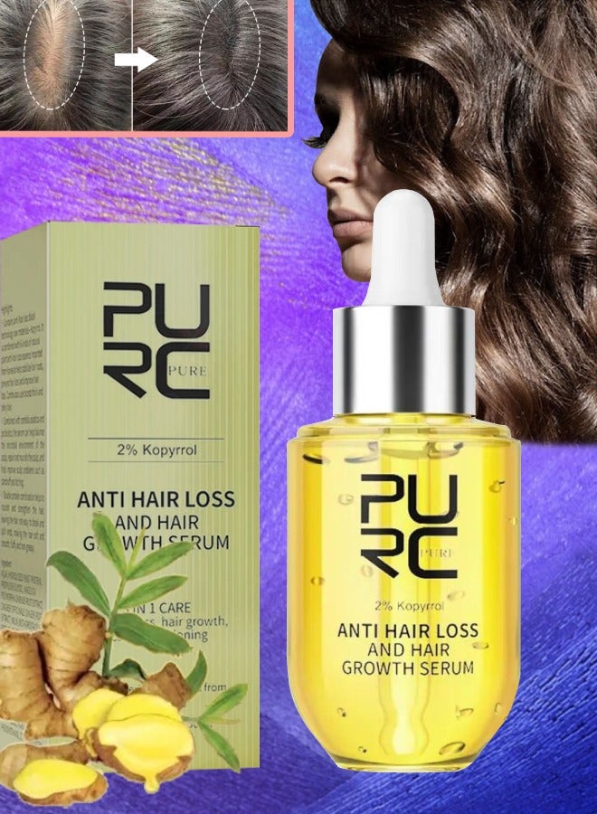 50ml Anti Hair Loss and Hair Growth Serum Hair Growth Density Serum with Biotin Hair Regrowth Treatment Essence Serum hair Growth and Scalp Conditioning 3 in 1 Care Ginger Regrowth Hair Oil