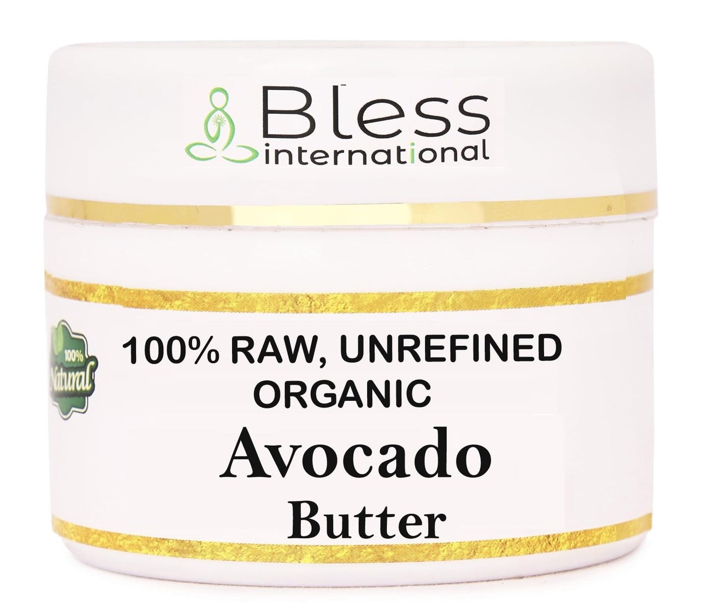 Organic Raw Avocado Butter 100% Pure,Natural & Unrefined| Skin Moisturizer For Face, Body & Hair| 4 OZ/115 GM Ivory / White Grade A | DIY Creams, Balms, Lotions, Soaps| Softens Dry & Tough Skin