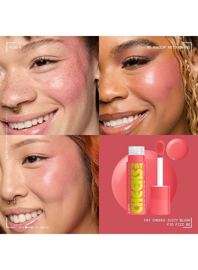 Fat Cheeks Juicy Blush, Liquid Blush, 12 HR Wear, Fig Fizz - image 5