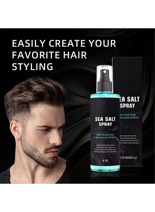 Sea Salt Spray - Hair Men - Hair Texturizing Spray with Kelp, Aloe Vera and Red Algae Extract - Surf Spray to Add Volume and Texture Sea Salt Spray for Men Beach Hair Spray