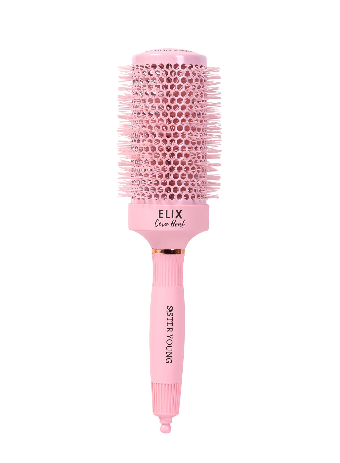 Sister Young ELIX CERA HEAT - Professional Round Brush for Blow-Drying, Volumizing & Curling | Ceramic-Coated, Anti-Frizz Hair Brush for Thick, Curly & Straight Hair (53cm)